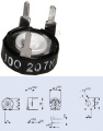 Pt10 Trimmer Horizontal - 100r pt10 0,15w Trimmer Horizontal 5x10mm rohs compliant - PIHER